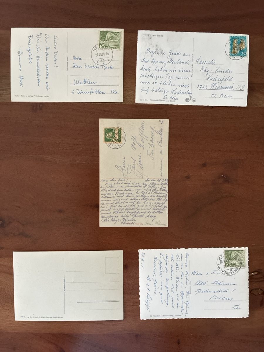 Ansichtskarten: 10 Ansichtskarten Schweiz von Heiden AP – Gebraucht aus Oftringen von Cla.vD.74 3
