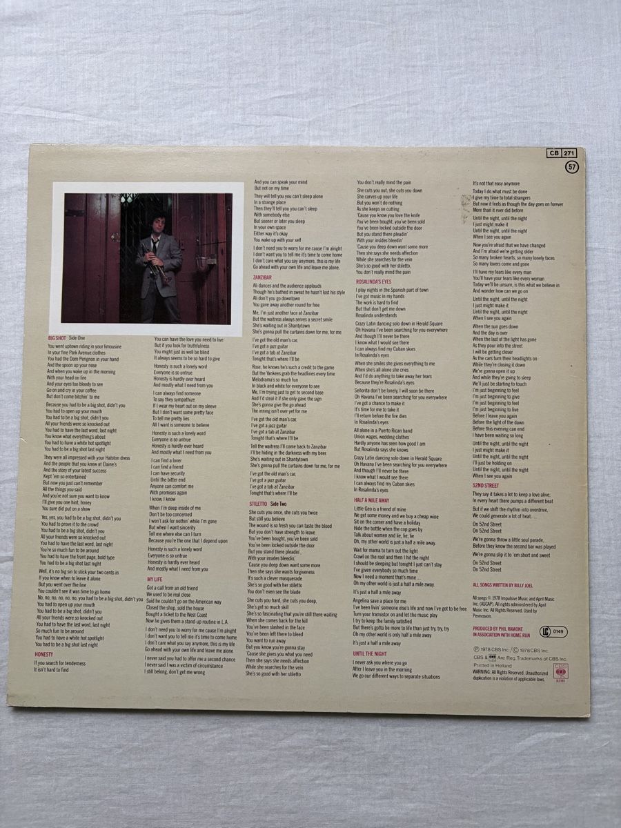 Vinyles: Billy Joel / 52nd Street  1978 – D'occasion à Genève par NipponiaNippon 2