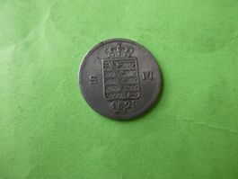 Sachsen-Meiningen 1829, 6 Kreuzer    Silber