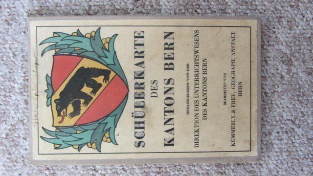 Cartine & Atlanti: SCHÜLER-KARTE DES KANTONS BERN 1950 – Usato da Krattigen venduto da markus63 1