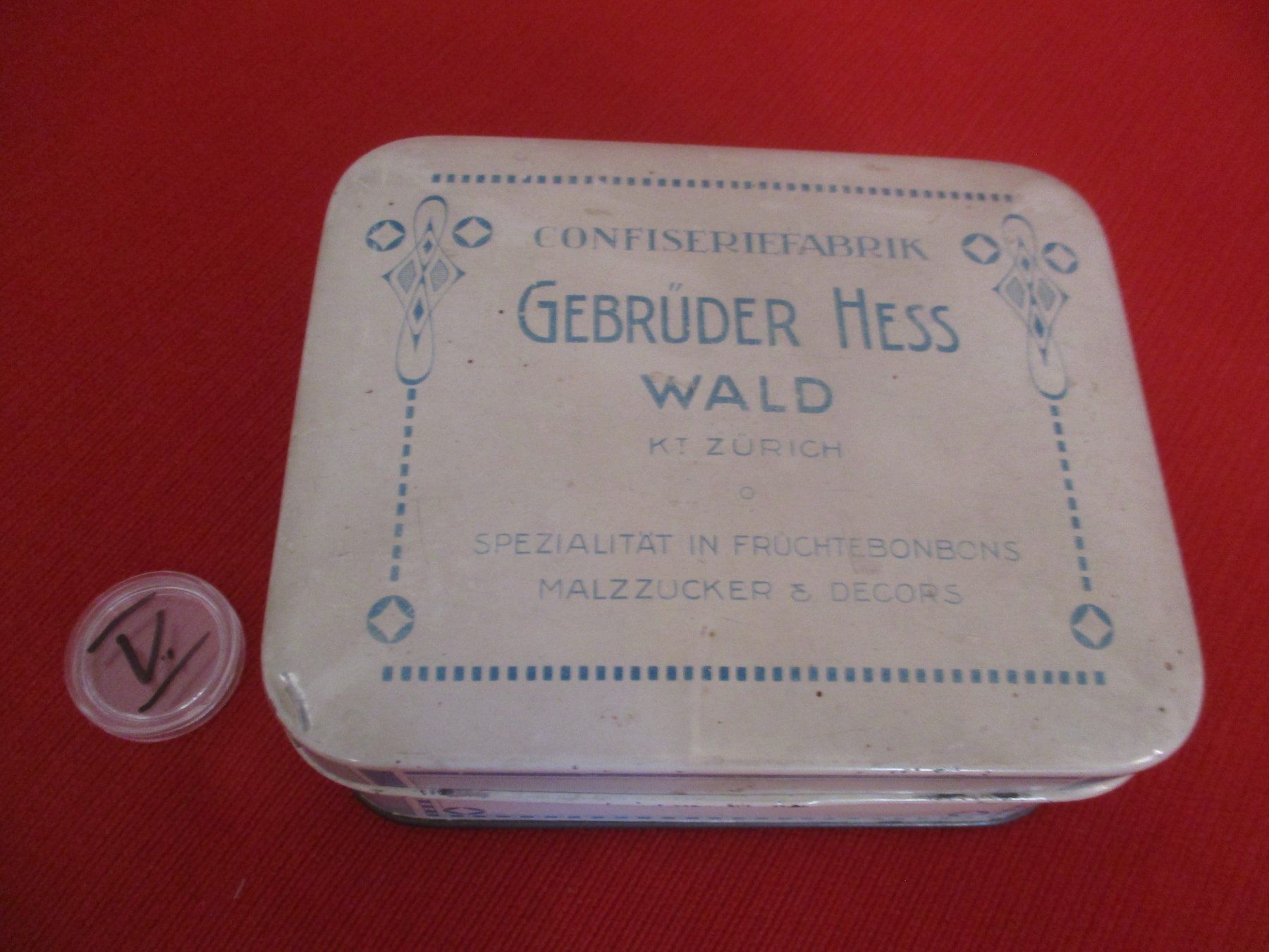 Barattoli: Jugendstil Blechdose Confiserie Hess Wald – Usato da Birsfelden venduto da alles-muss-raus
