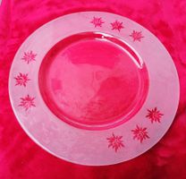 Glas-Teller, Platzteller Ø 34,0 cm transparent, neuwertig