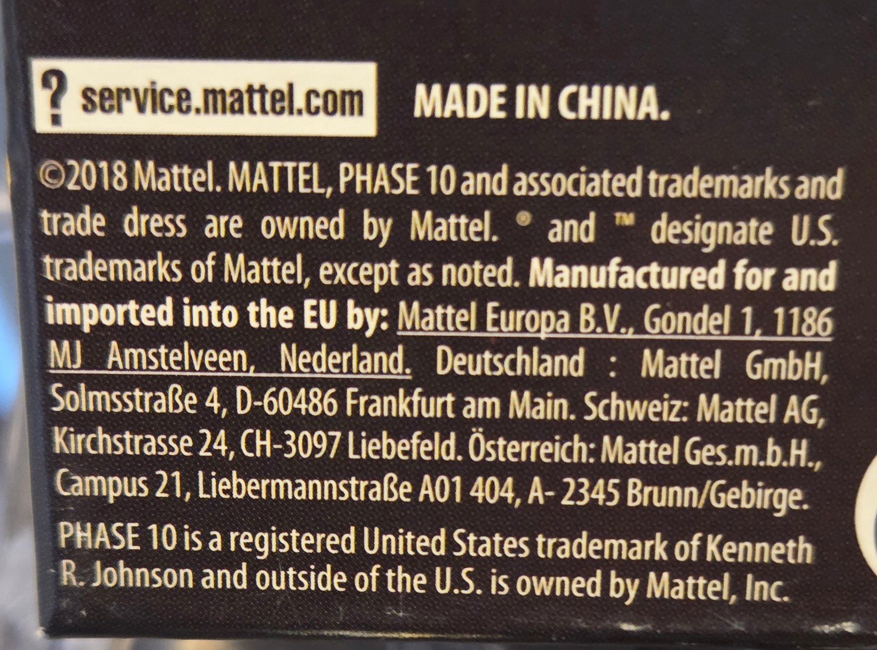 Mattel Spiele: Kartenspiel Phase 10 Masters von Mattel – Gebraucht aus Gossau SG von tenerife11 3