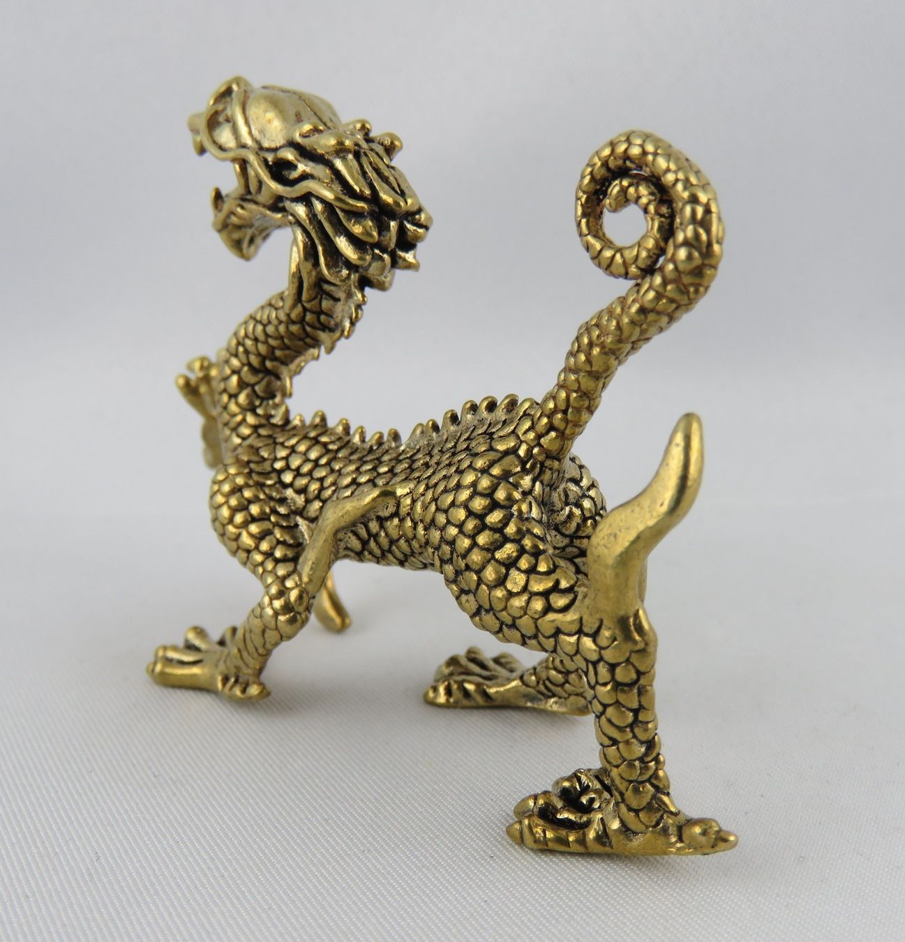 Statuette: DRACHE - Messing Figur - Dekoration - 7,5x5cm – Nuovo e nell'imballaggio originale da Grenchen venduto da Yamahwildstar16 3