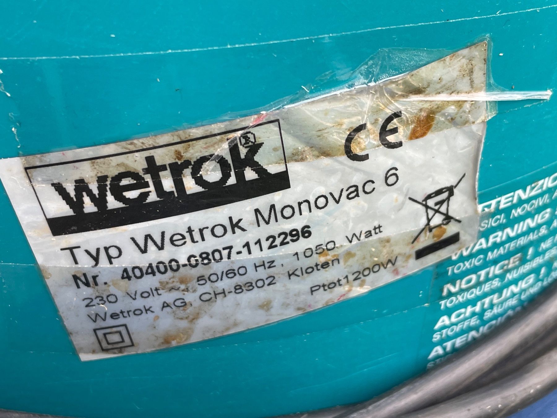 Wetrok Staubsauger & Zubehör: Wetrok Monovac 6 – Gebraucht aus Mühlau von  2
