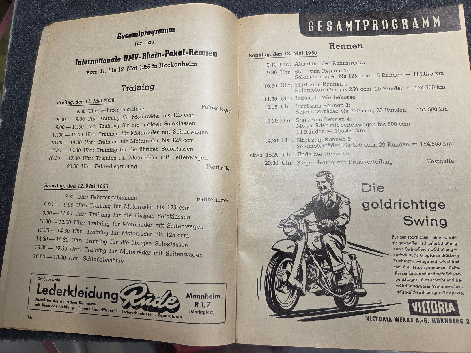 Revues & Magazines: Programmheft Hockenheim 1956 – D'occasion à Wetzikon ZH par AmacherM 2