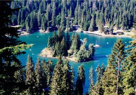 Original Foto Caumasee Flims, 25.2 x 17.5 cm