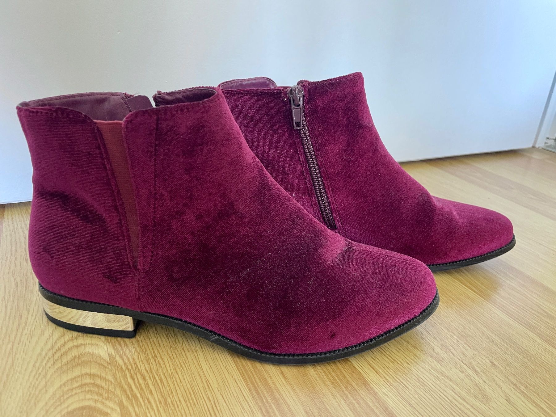 Scarpe da donna: Samt Stiefeletten, Pink, Gr. 38 – Usato da Murten venduto da kel_6w8s 1