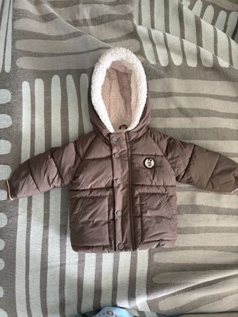 Grösse 68 Mickey Mouse Winterjacke braun gefüttert Neu