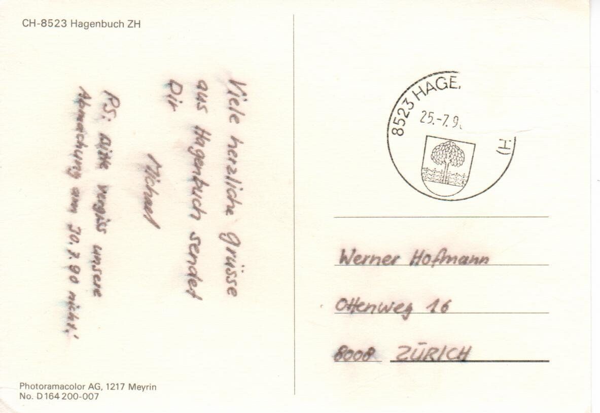 Cartes postales: Hagenbuch ZH – D'occasion à Wolhusen par Curver9 1