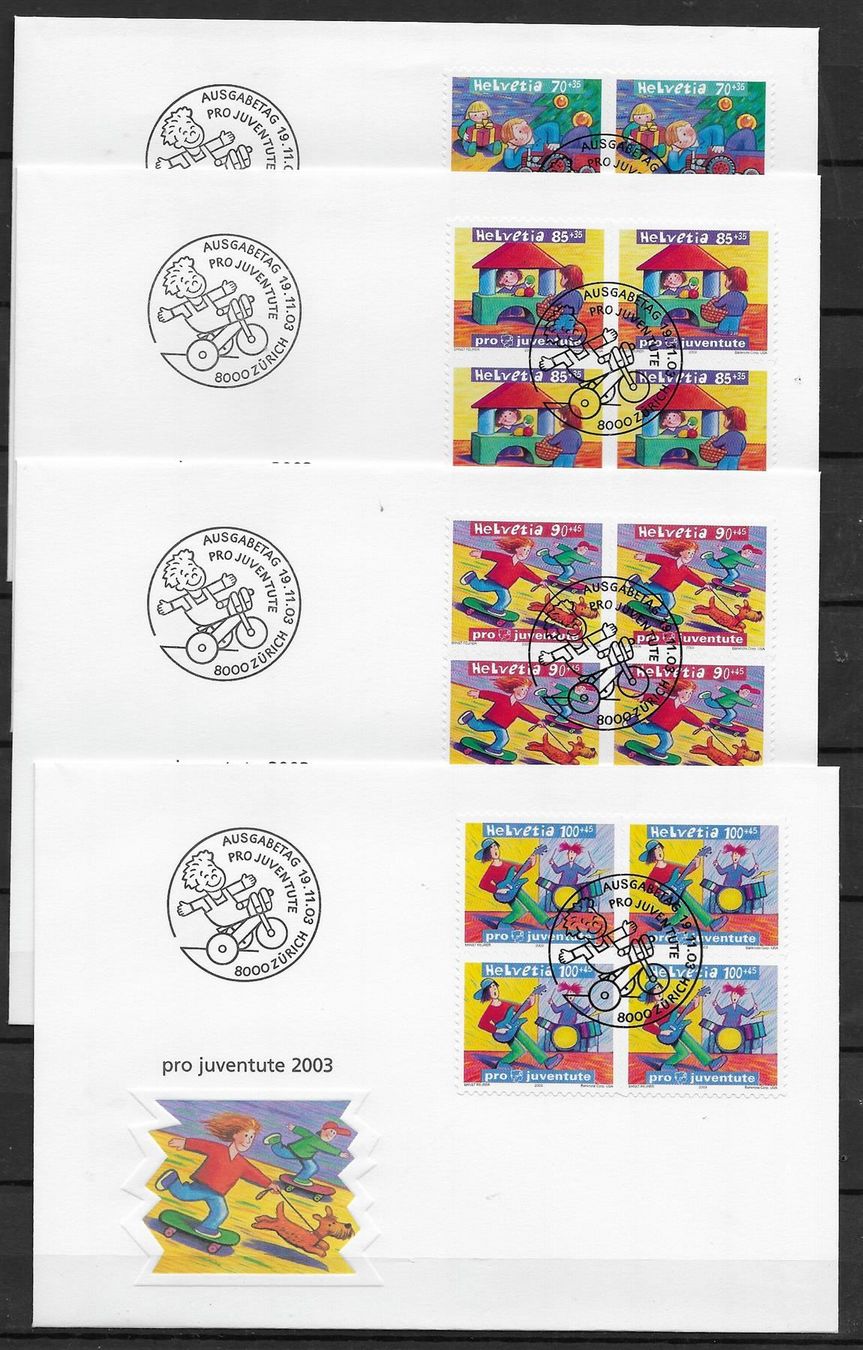 Tutti i francobolli: FJ2003 - FDC Pro Juventute 2003 B4 – Usato da Trélex venduto da Phil_Albert