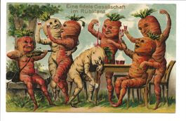 Eine fidele Gesellschaft im Rüebliland (AG) Tanz Musik Litho