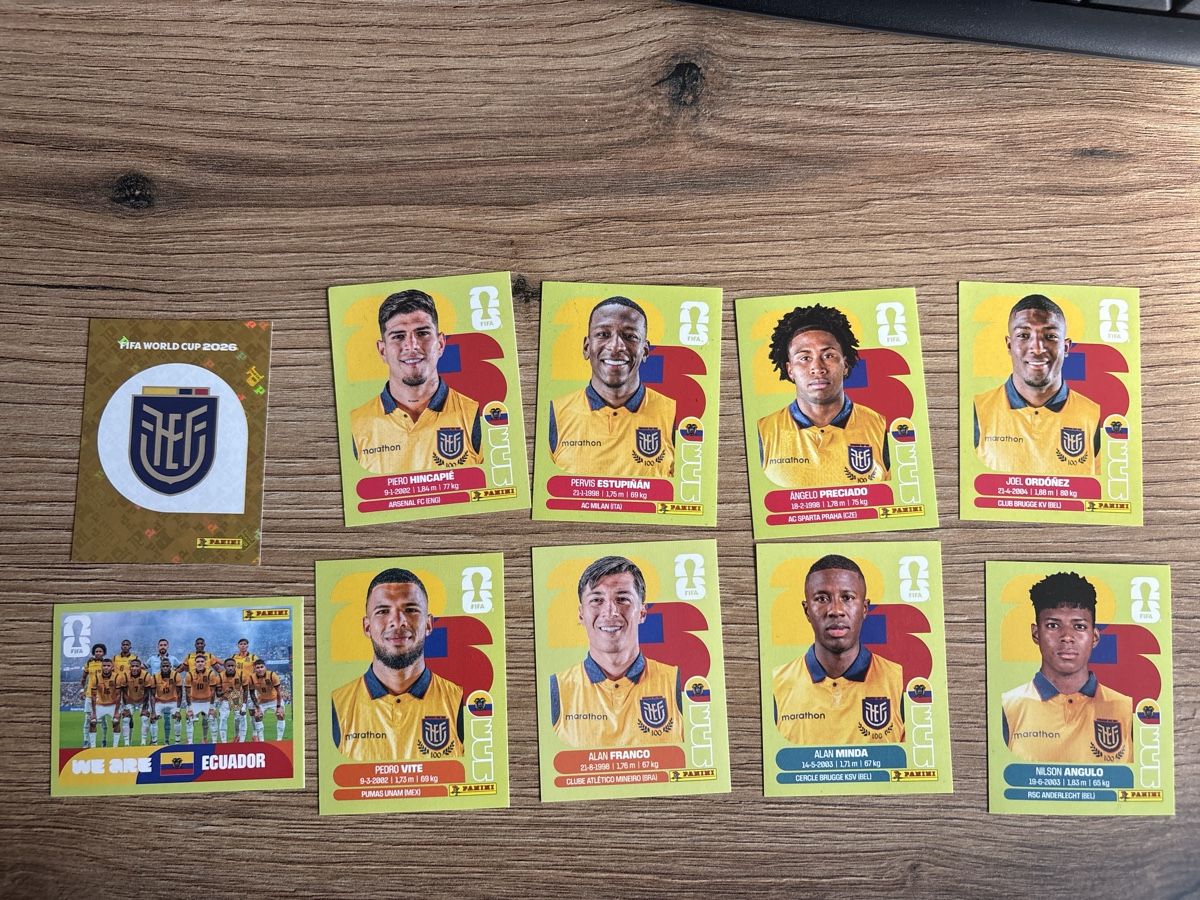 Panini Carte collezionabili: Panini WM 2026 Ecuador Stickers – Nuovo (secondo la descrizione) da Menznau venduto da Hetfield85