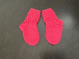 Handgestrickte Kindersocken Fusslänge 15cm Grösse 26/27