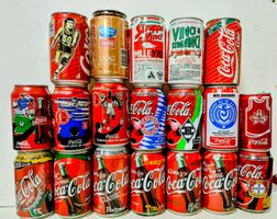 19 alte verschiedene Coca-Cola Dosen aus div. Làndern