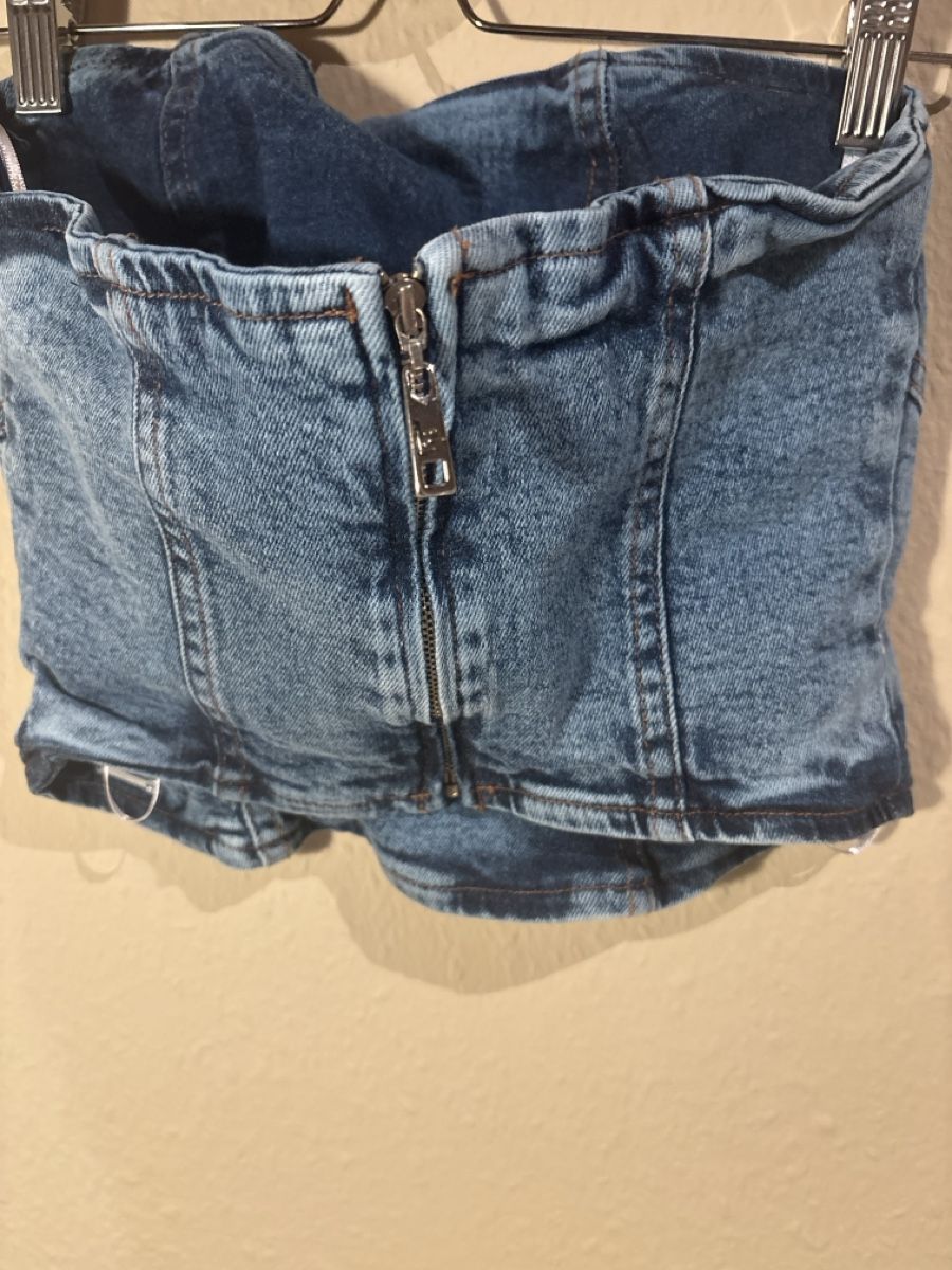 Tops: Corset en jean avec fermeture éclair taille XS – Gebraucht aus Satigny von gig_rn62 1