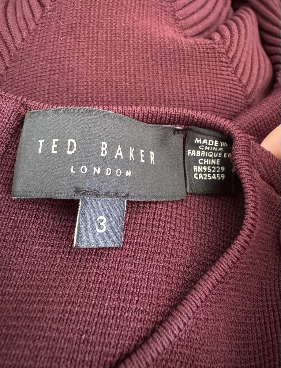 Ted Baker Kleider: Ted Baker Strickkleid Größe 3 Burgunderrot Halbarm – Neu und originalverpackt aus Veyras von ValClasse 8