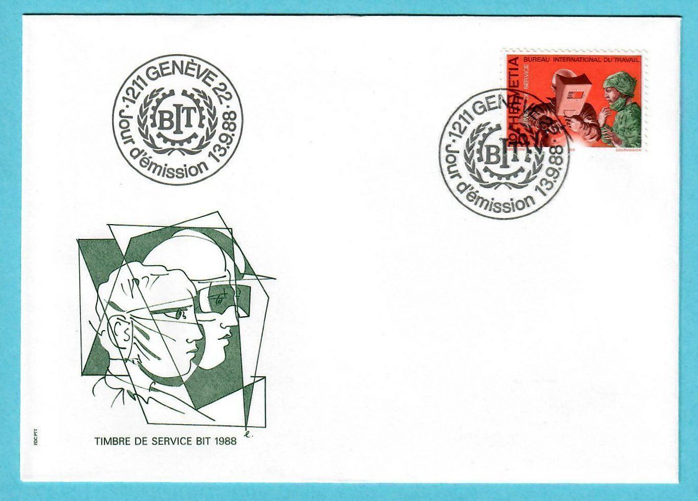 Tous les timbres: 1988 Dienstmarkenbrief BIT UIL PlusMarke – D'occasion à Bützberg par Die.6.a 1