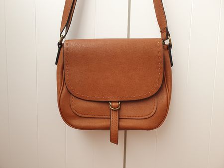 Braune Umhängetasche Handtasche Kunstleder