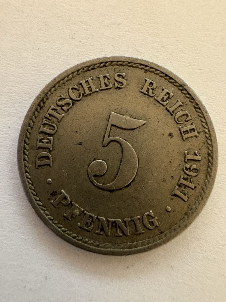 Toutes les monnaies: 5 deutsches Reich 1911 – D'occasion à Murten par Tzaugg 1