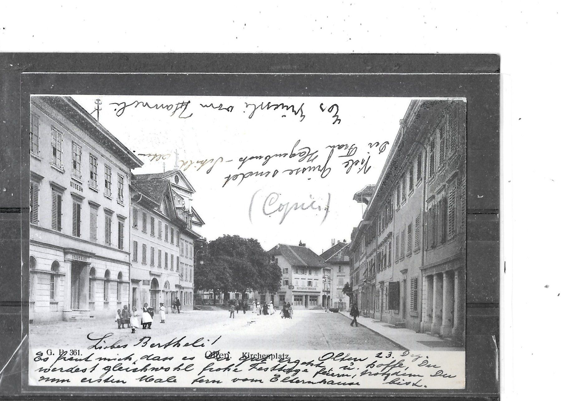 Cartoline postali: SO Olten 1911 belebter Kirchenplatz – Usato da Schocherswil venduto da Wilare