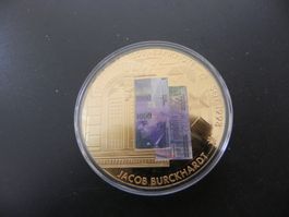 Grosse Medaille 1000 Franken Banknote Erstausgabe 1998