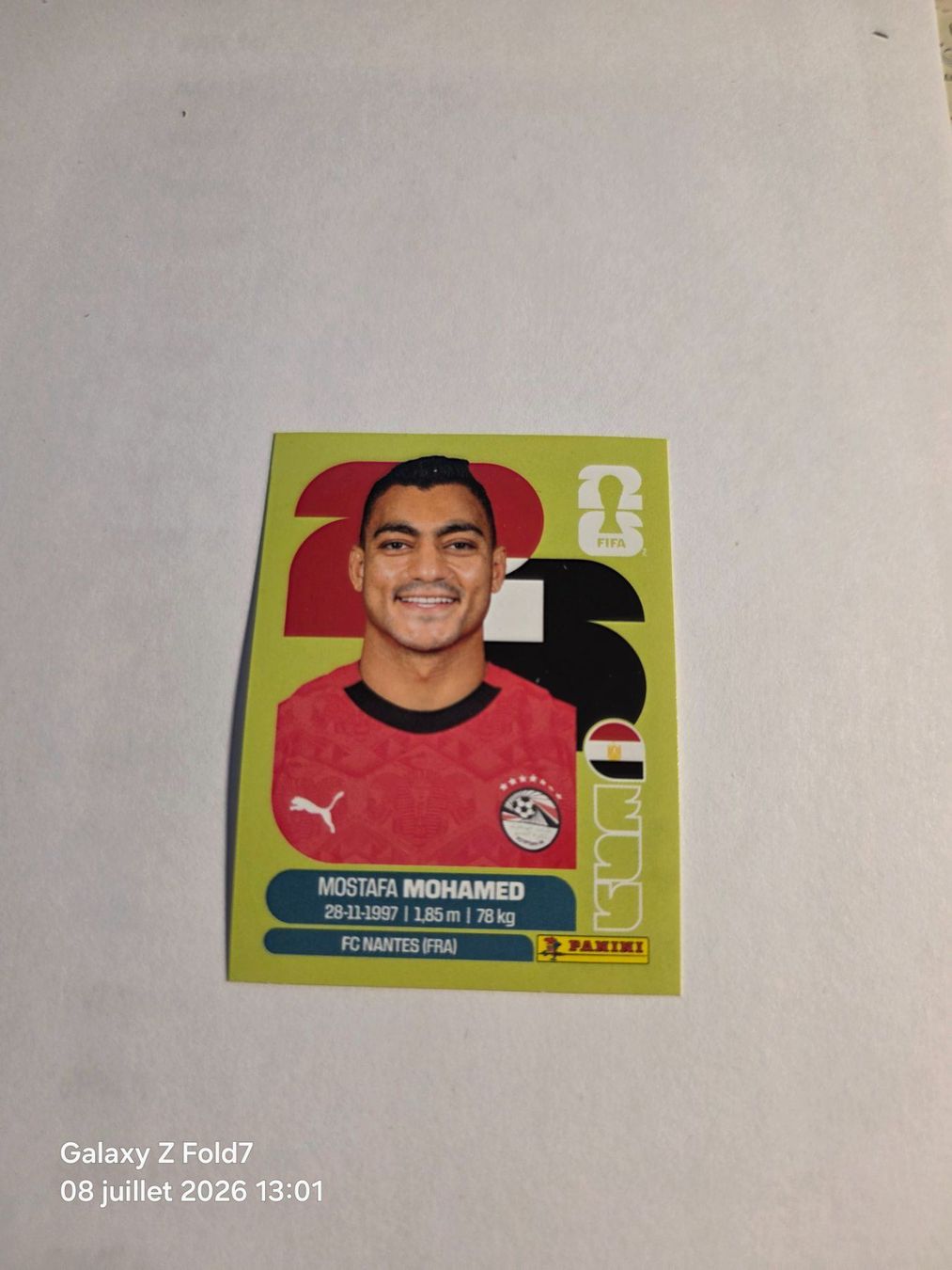 Panini Carte collezionabili: Panini  2026 MOSTAFA MOHAMED EGY 18 – Nuovo (secondo la descrizione) da Grand-Lancy venduto da Seo67