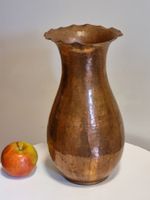 Alte gehämmerte Kupfervase Art Déco ca. 23 cm