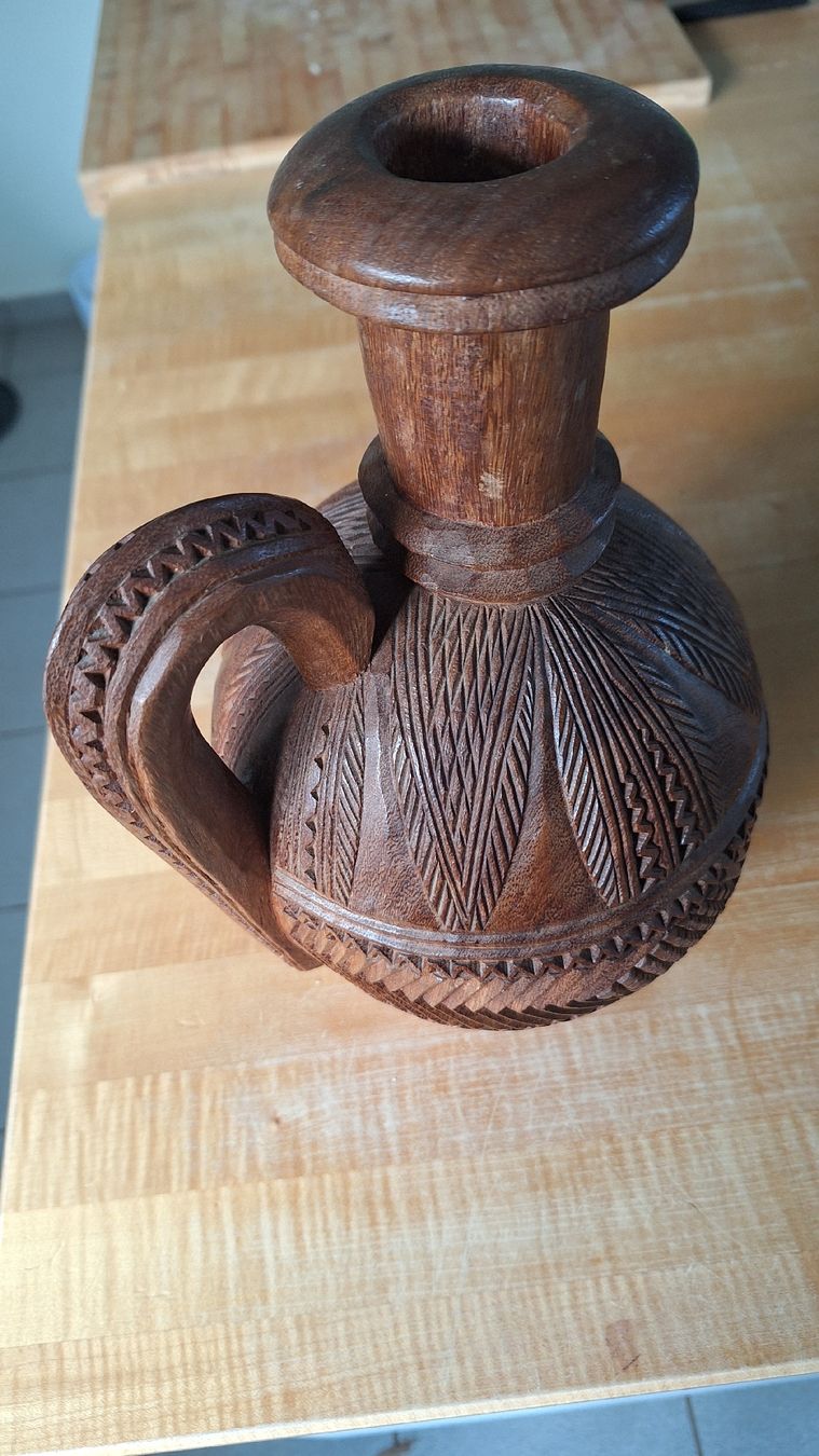 Vasi & Recipienti: Wunderschöne handgeschnitzte Vase Holz – Usato da Dornach venduto da bals28 1