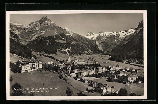 Ansichtskarten: Engelberg, Ortsansicht mit Hahnen und Sp – Gebraucht aus Berlin von bartko-reher