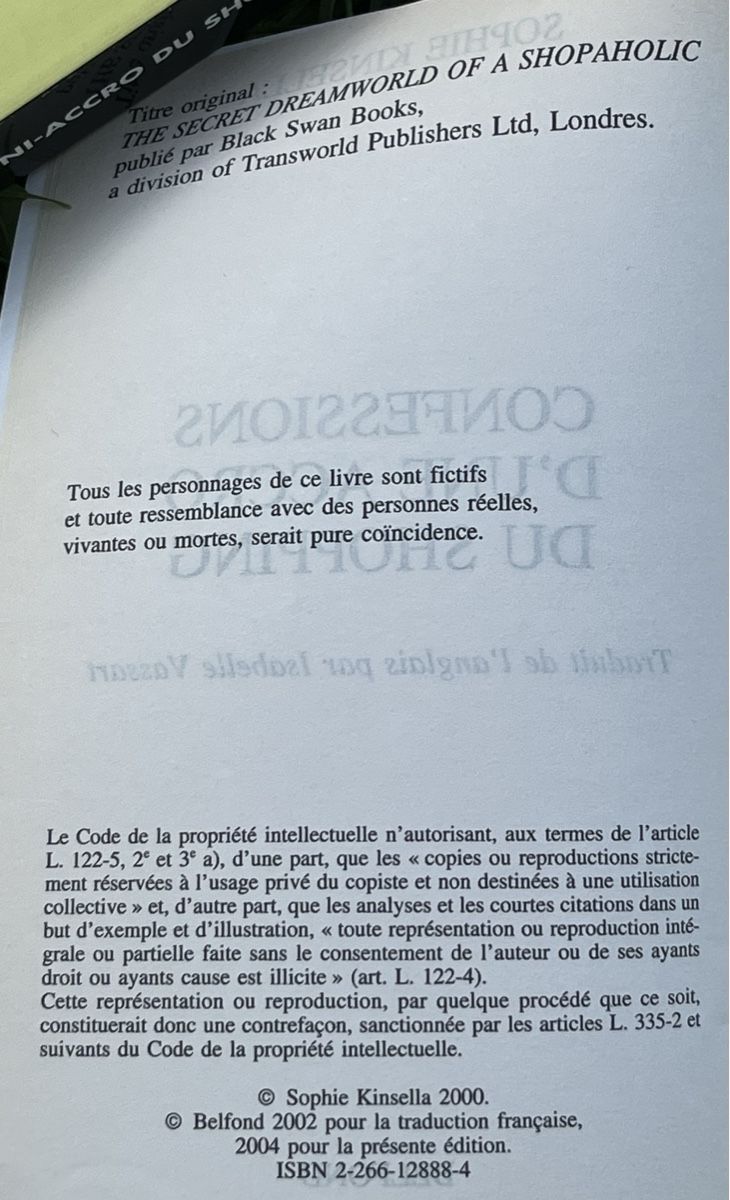 Libri: 3 Romans de Sophie Kinsella – Usato da La Tour-de-Peilz venduto da Pansy02 4