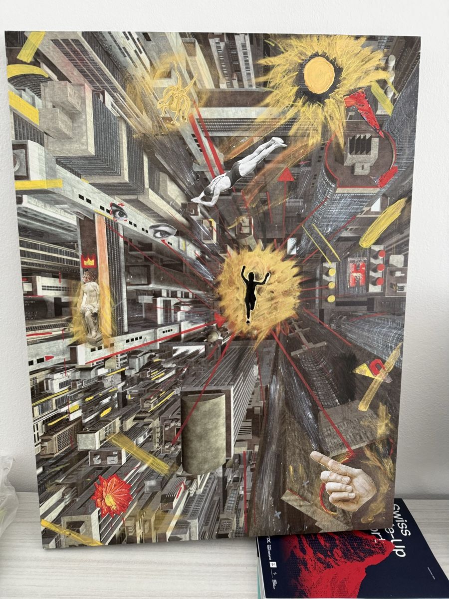 Gemälde: Quadro astratto acrilico decoupage – Gebraucht aus Massagno von mir_xl6c 1