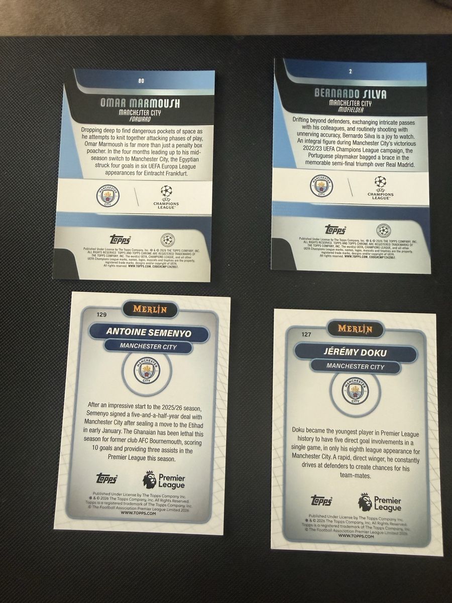 Topps Sammelbilder & Trading cards: 4 cartes topps Man. City – Neu (gemäss Beschreibung) aus La Chaux-de-Fonds von Chacha99 1