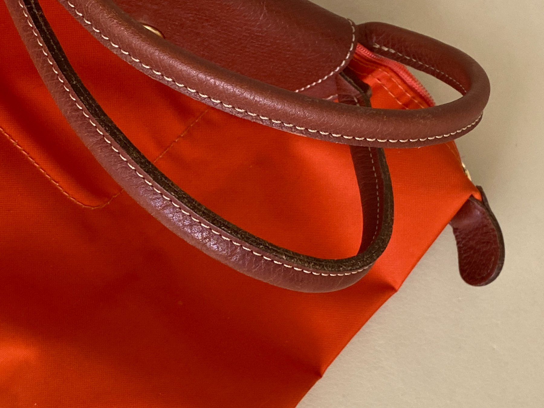 Longchamp Borse: Longchamp Le Pliage Tasche Orange Shopper – Usato da Allschwil venduto da Rosenfee 2