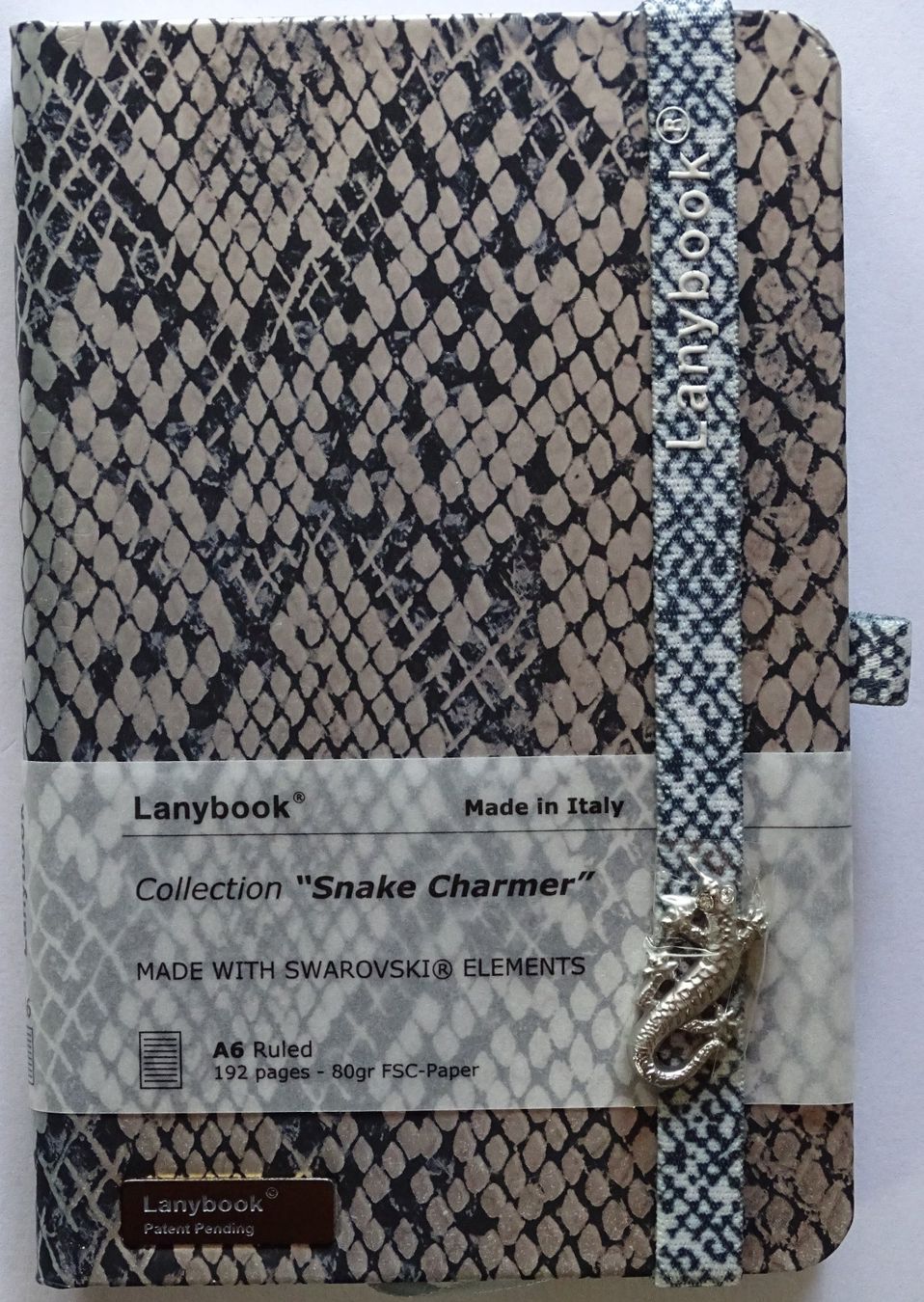 Bücher: Lanybook "Snake Charmer", liniert, silber, A6 – Neu und originalverpackt aus Ebnat-Kappel von kreuzfalz