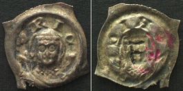 ZÜRICH FRAUMÜNSTERABTEI. Vierzipfliger Pfennig, 14. Jh. vz
