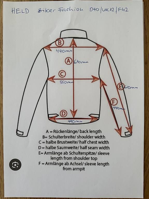 Held Giacche: Damen Motorradjacke Held, Leder, Grösse D40 – Usato da Thun venduto da Blasers 4