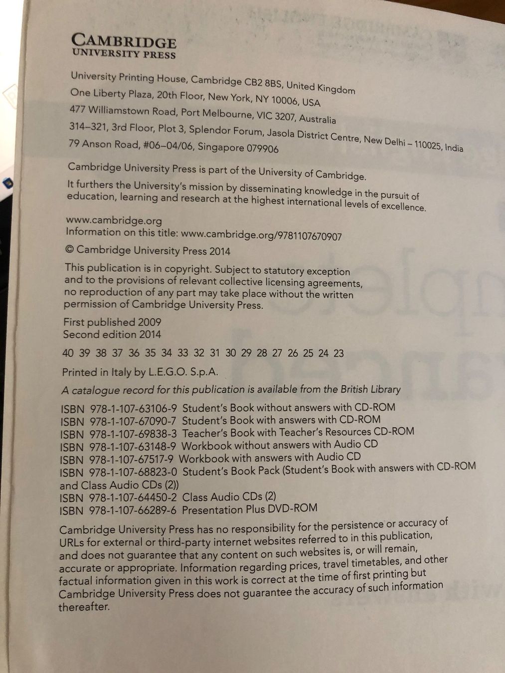 Libri: Cambridge English Complete Advanced, 2nd Edition, Top! – Usato da Bellinzona venduto da eri_5kqz 1