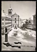 Trogen /App., Kirche und verschneiter Pl
