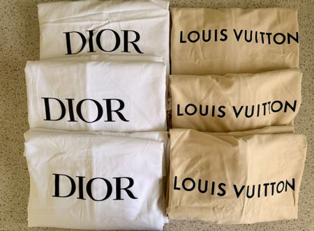 3 DIOR @ 3 LOUIS VUITTON KLEIDERSÄCKE 