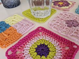 6 Häkel Coaster Glas Untersetzer Granny Mix 1 Tischdeko