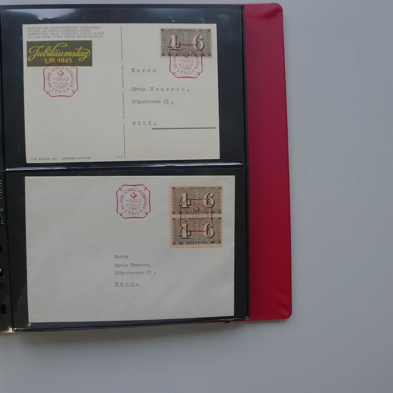 Tutti i francobolli: 1924-1978, TOP-Sammlung Briefe mit 57 Flugbriefe+ FDC's etc. – Usato da Sursee venduto da Luzernerraute 4