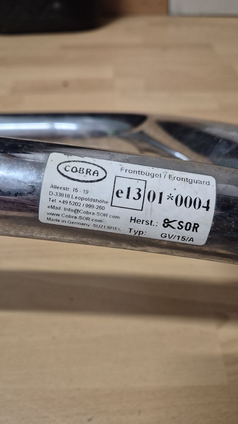 Suzuki Tutti i ricambio: Cobra Frontbügel gebraucht – Usato da Sargans venduto da FrMa94 1