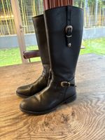 Edler Mädchen Lederstiefel, Grösse 35, schwarz,