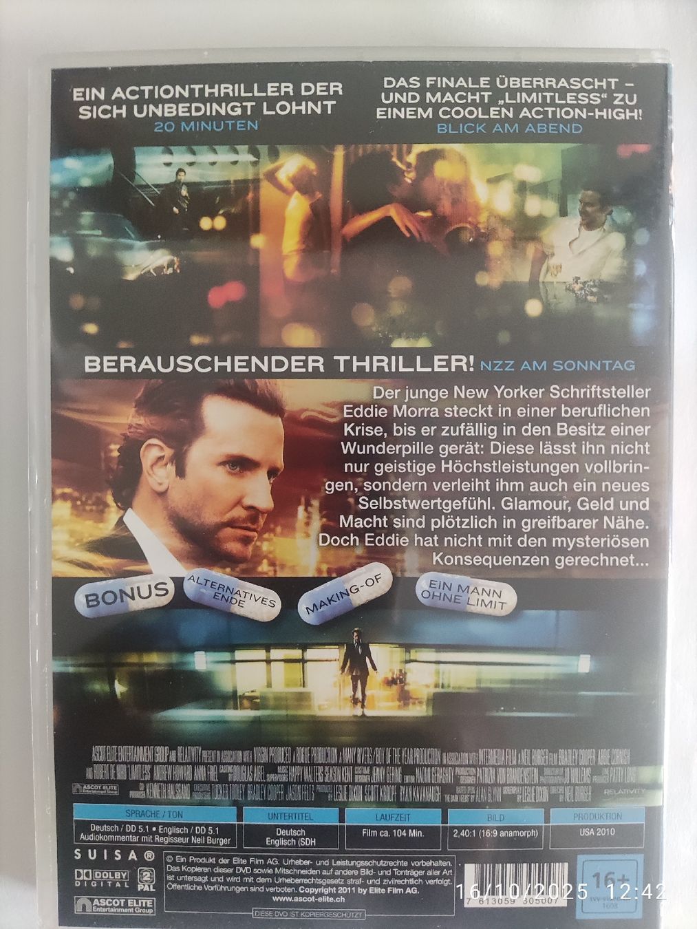 Alle DVDs: Limitless - Ohne Limit [DVD – Gebraucht aus Basel von Alacant 1