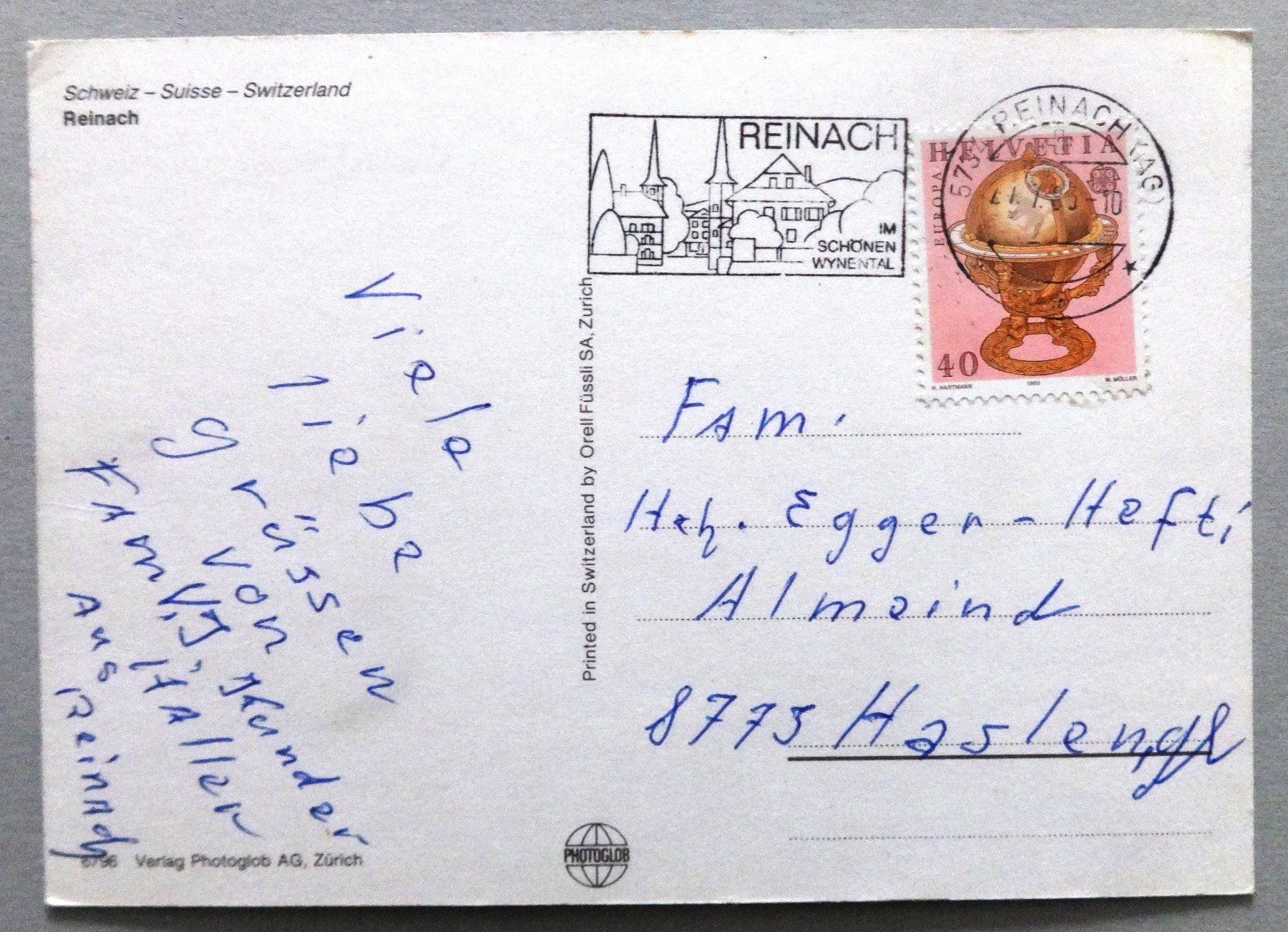 Cartes postales: Reinach – D'occasion à Fétigny par Billy2miny 1