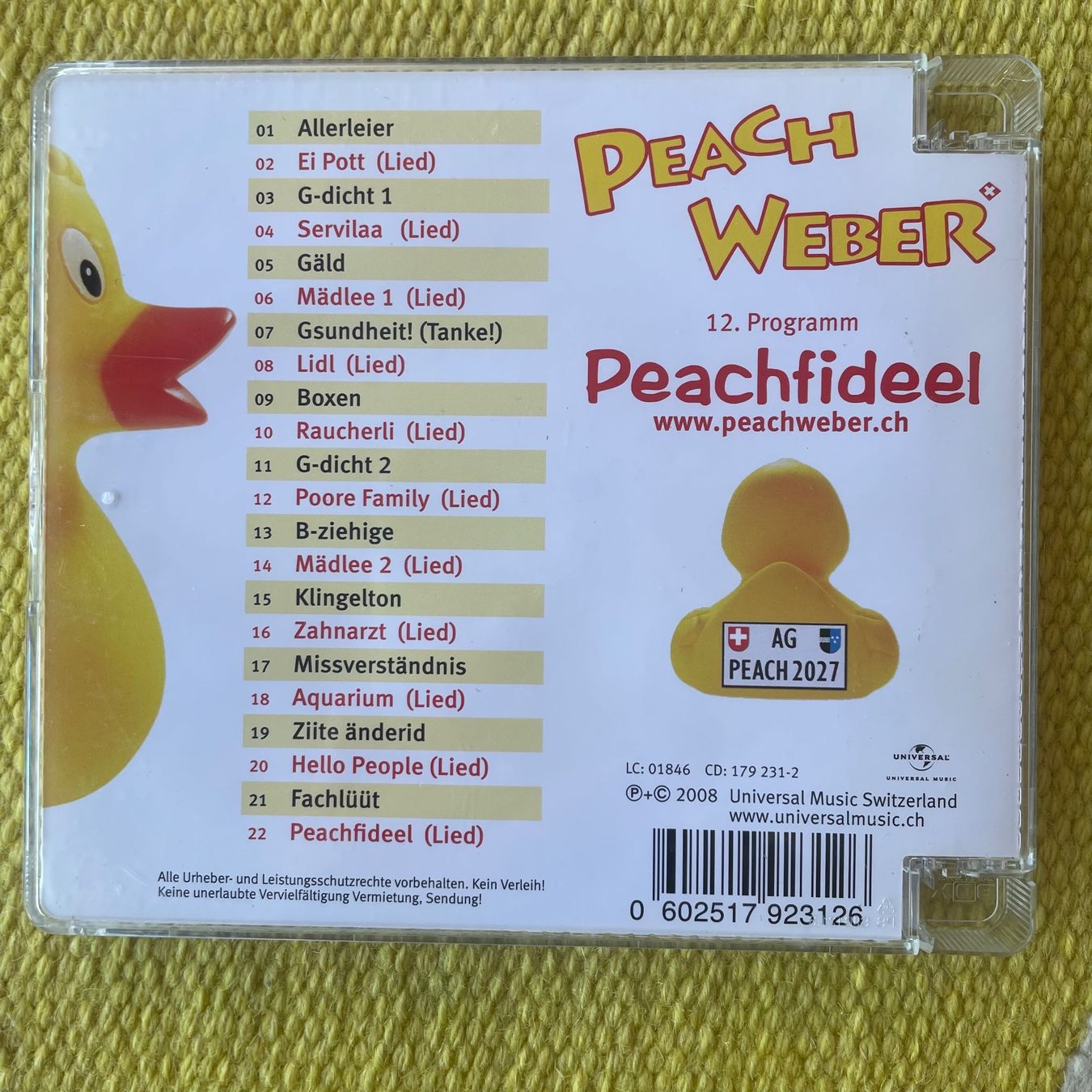 CD: PEACH WEBER-PEACHFIDEEL – Usato da Rorschacherberg venduto da CD-Roli 1