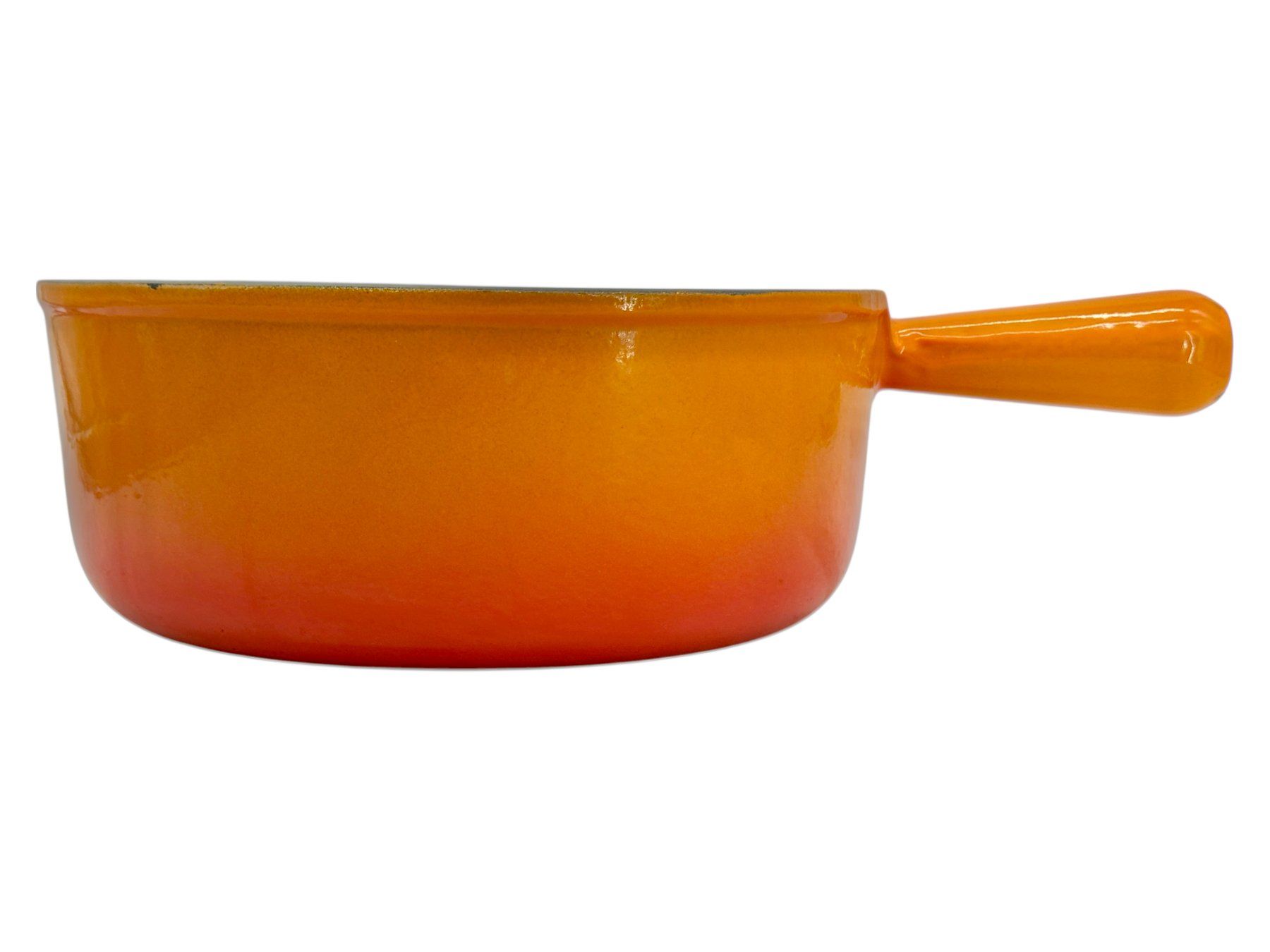 Caquelon Vintage Cousances Le Creuset En Fonte Orange, Diamètre 16cm, Occasion