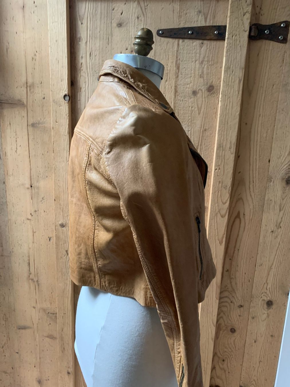 Liebeskind Giacche: Liebeskind Lederjacke Gr. S curry – Usato da Thun venduto da Crown7 1