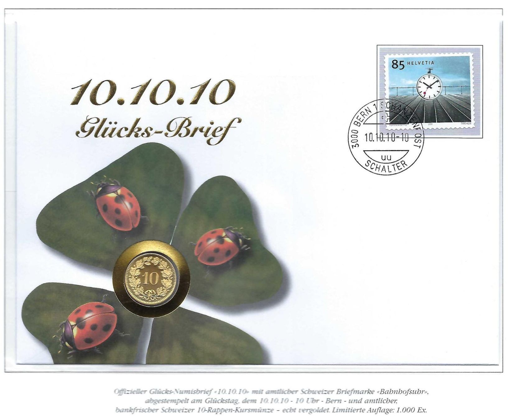 Alle Briefmarken: 2010, NUMISBRIEF, 0 10.10.10 – Gebraucht aus Pura von ulisse1957